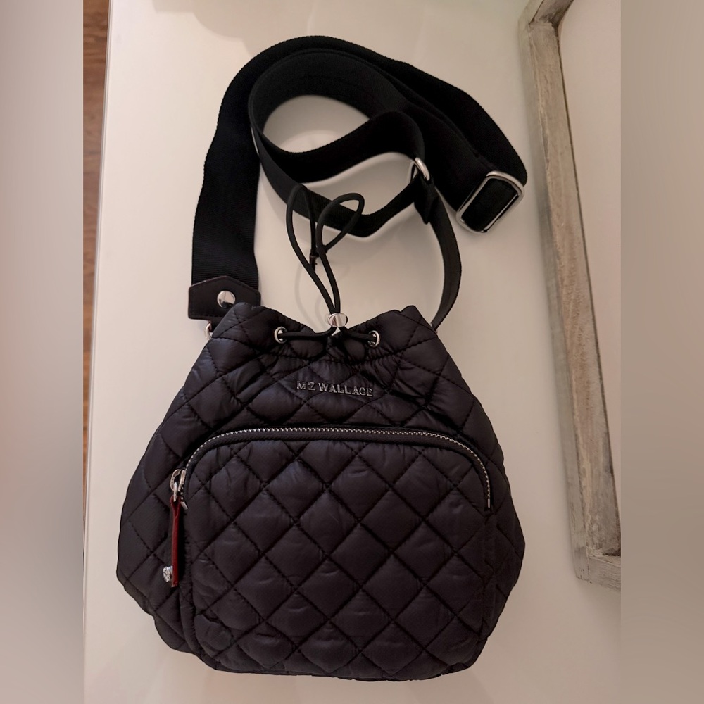 MZ Wallace Black Crosby Bucket bag. 
LIKE NEW